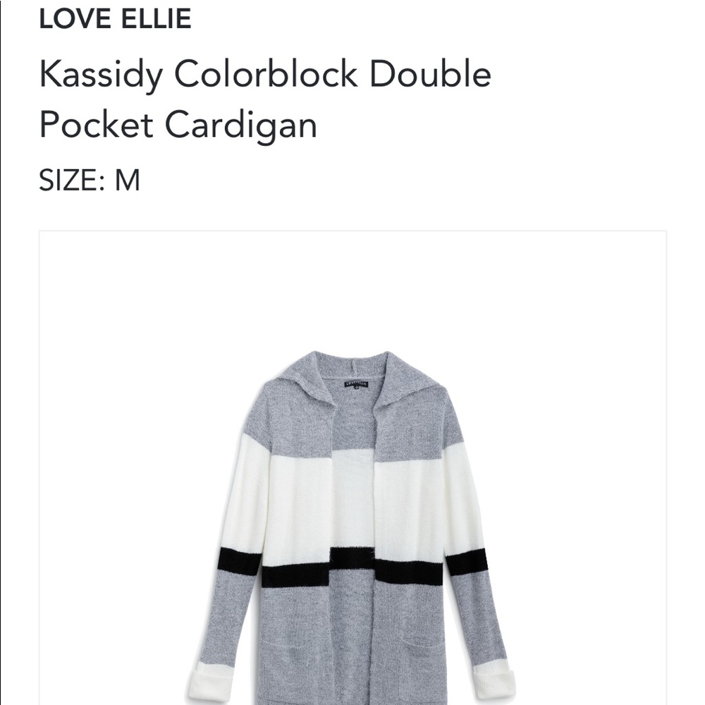Love Elle - Hooded Striped Cardigan